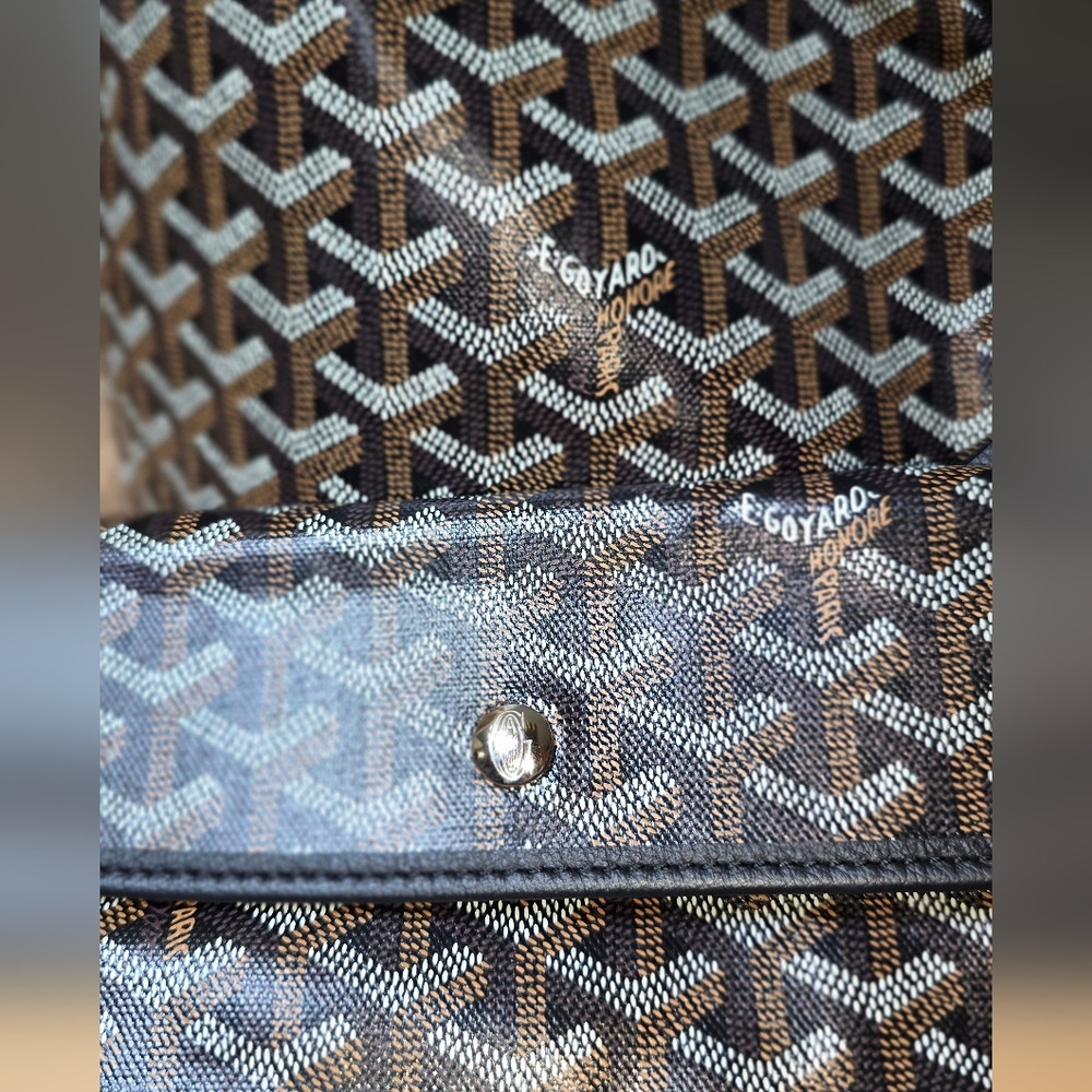 ✨️SOLD✨️Goyard St. Louis PM Tote Bag Unused W Tag Black - Picture 14 of 16